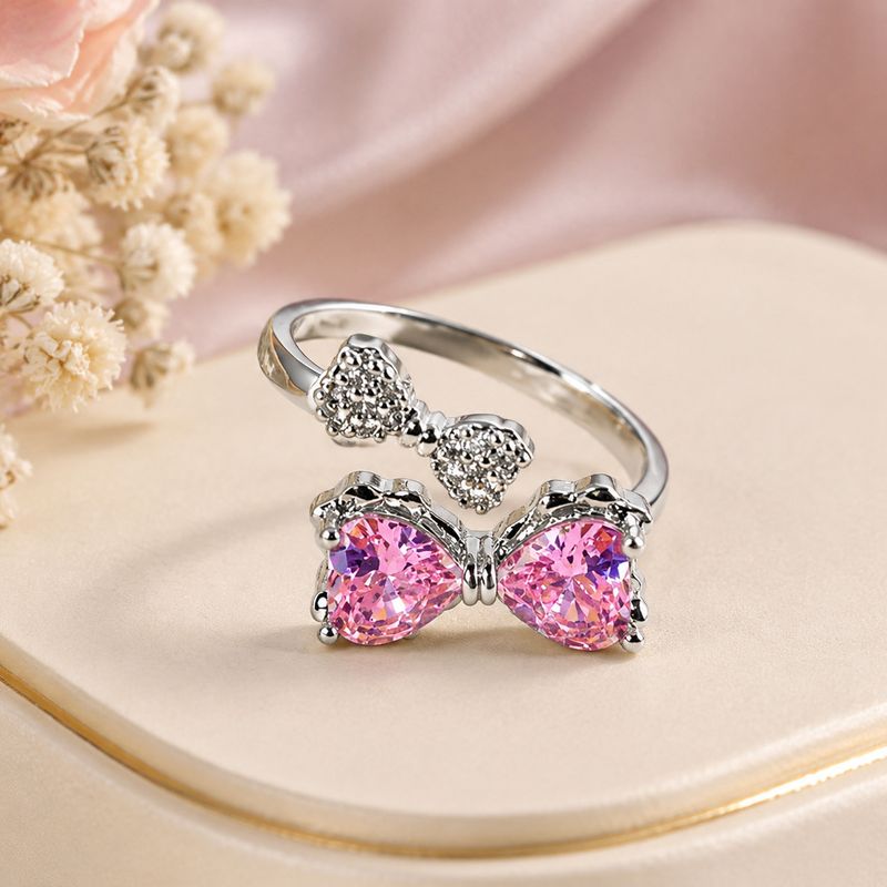 Aylin Pink Butterfly Adjustable Ring - Image 2
