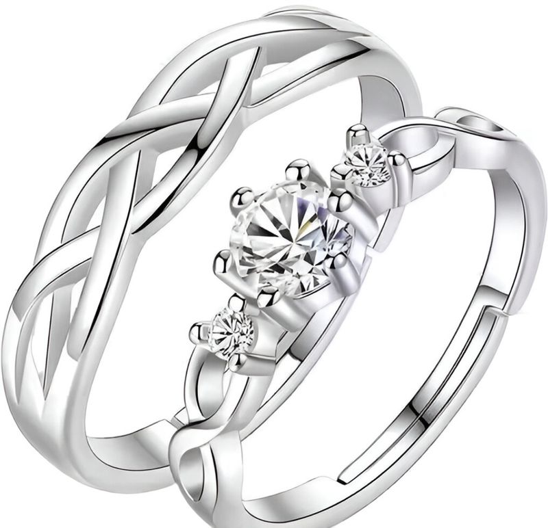 GanPatique Couple Ring Silver Plated - Image 5