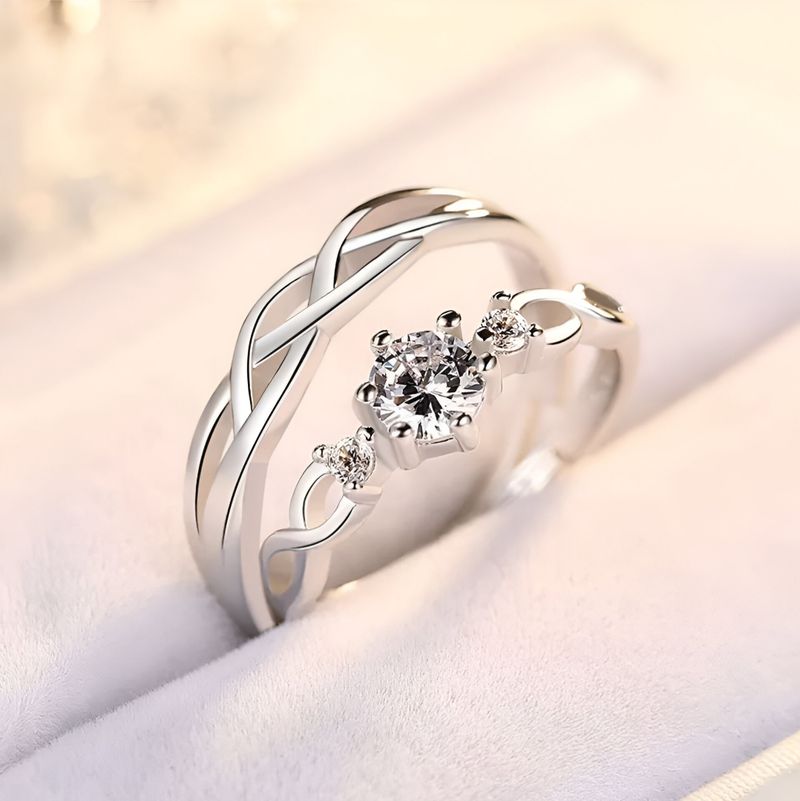 GanPatique Couple Ring Silver Plated - Image 6