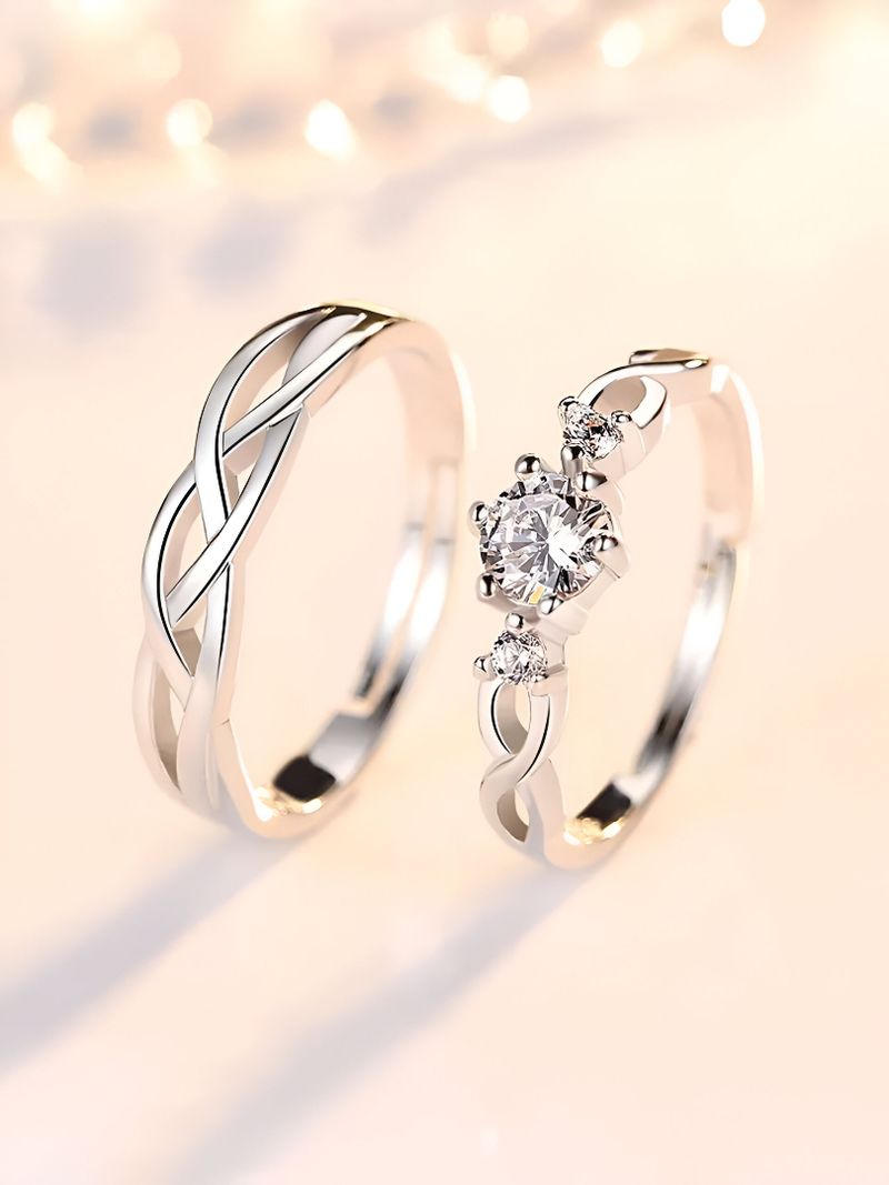 GanPatique Couple Ring Silver Plated - Image 4