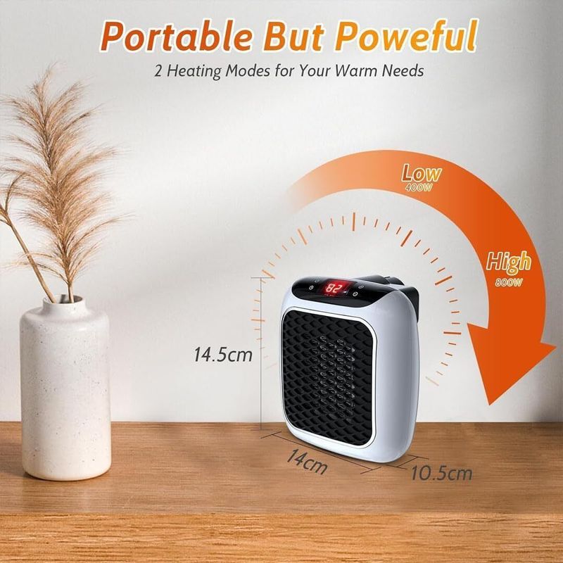 VQUXS ENTERPRISE VQUXS Handy Heater Turbo 800 Wall Outlet Fan Heater - Image 3