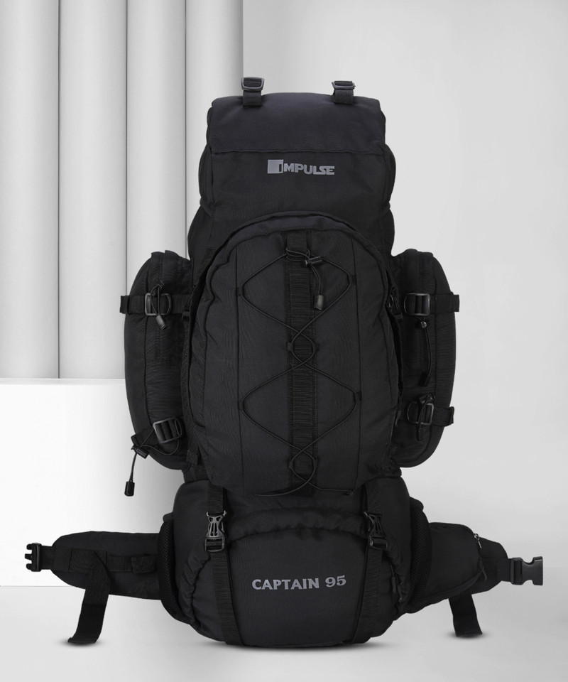 IMPULSE 95 Litres Captain Waterproof Rucksack Trekking Hiking Camping Outdoor Camps Luggage Bags Tour Travel Backpack with Rain Cover Rucksack  - 95 L