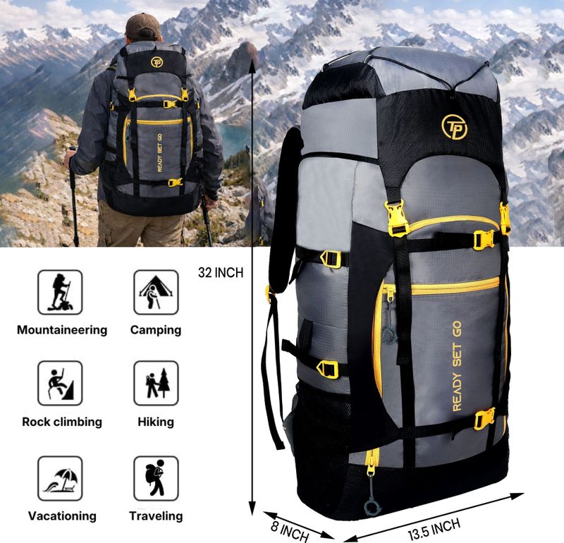 Travel Point 60L Waterproof Trekking Bag - Image 6