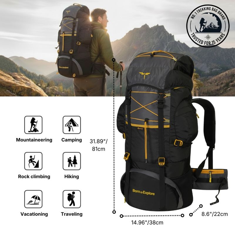 IMPULSE 75L Hiking Backpack for Men - Image 4