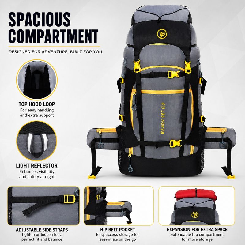Travel Point 60L Waterproof Trekking Bag - Image 4