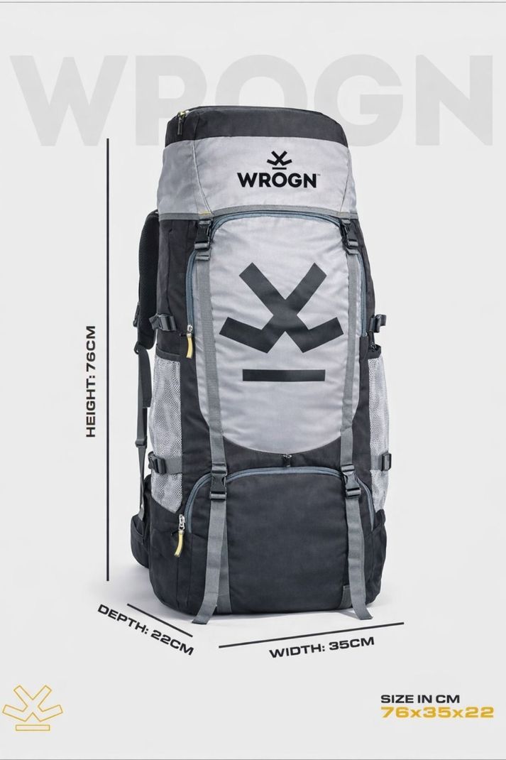 WROGN GTIER 60L Trekking Rucksack with Shoes Compartment - Image 5