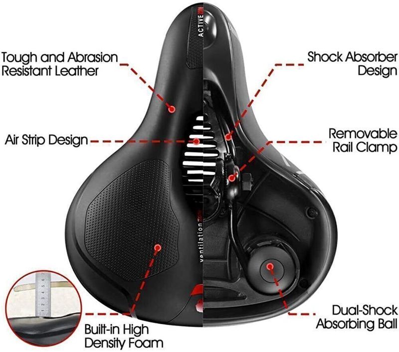 squarefit Cycle Seat Cushion with Extra Padding - Image 3
