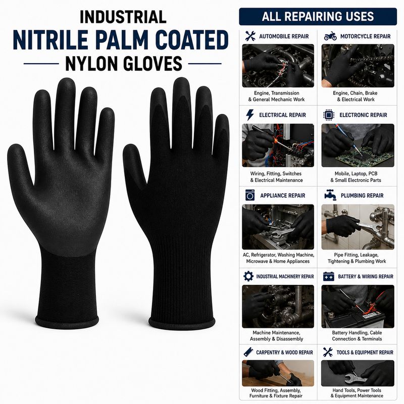 Onyxguard Nitrile Palm Coated Nylon Gloves - Image 6