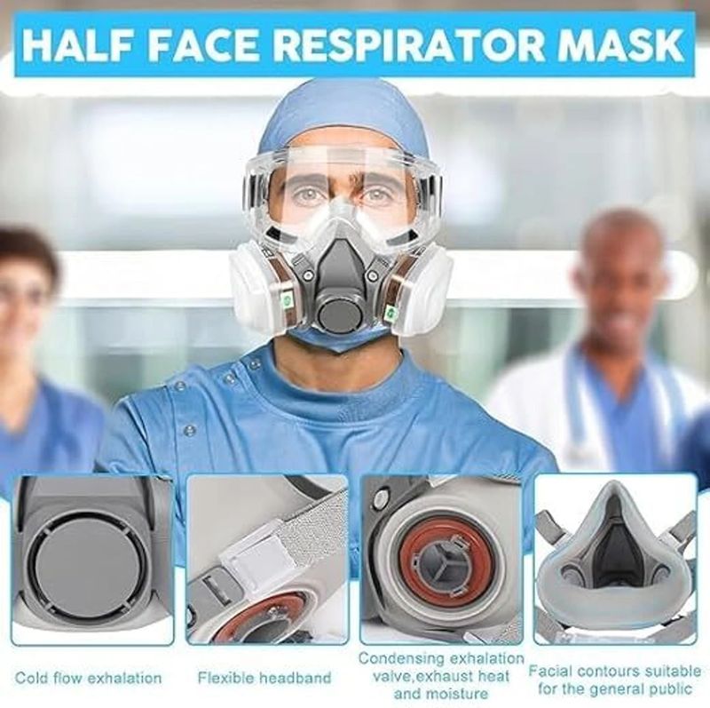 PADRAS Gas Mask Reusable Respirator With Filters - Image 4