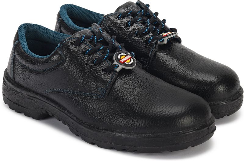 Liberty Steel Toe Genuine Leather Safety Shoe (Black, S1, Size 8) - Image 8