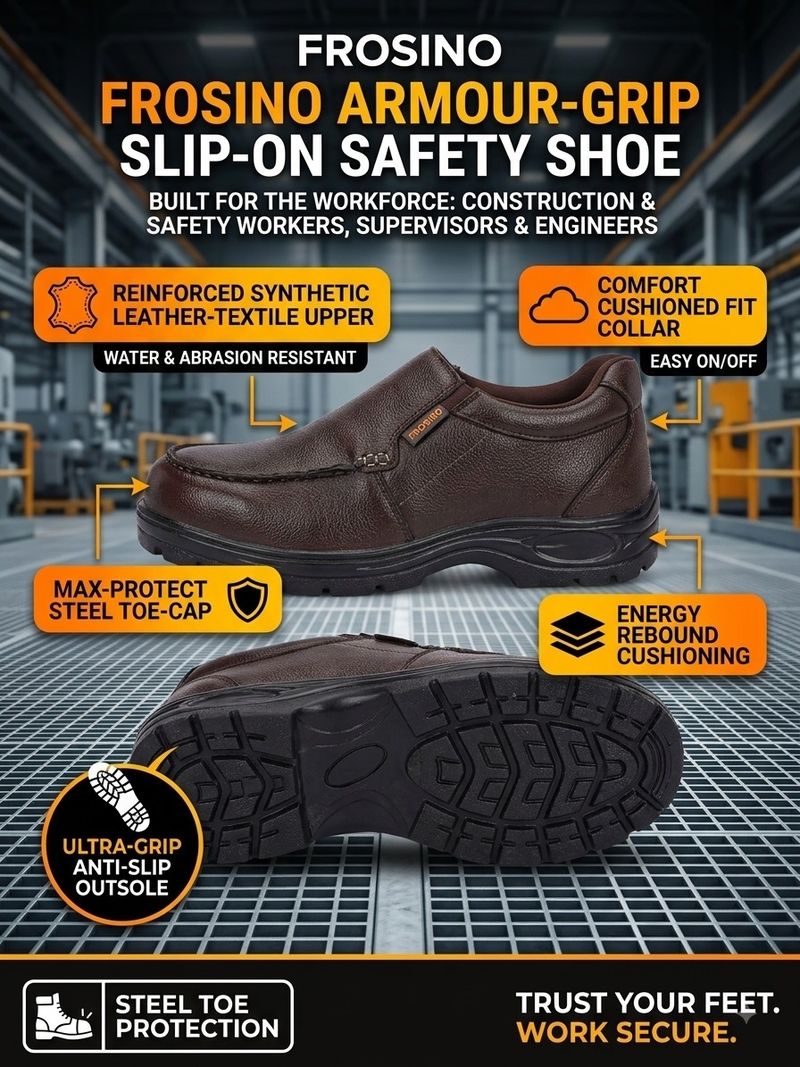 FROSINO Steel Toe Synthetic Leather Safety Shoe - Image 3