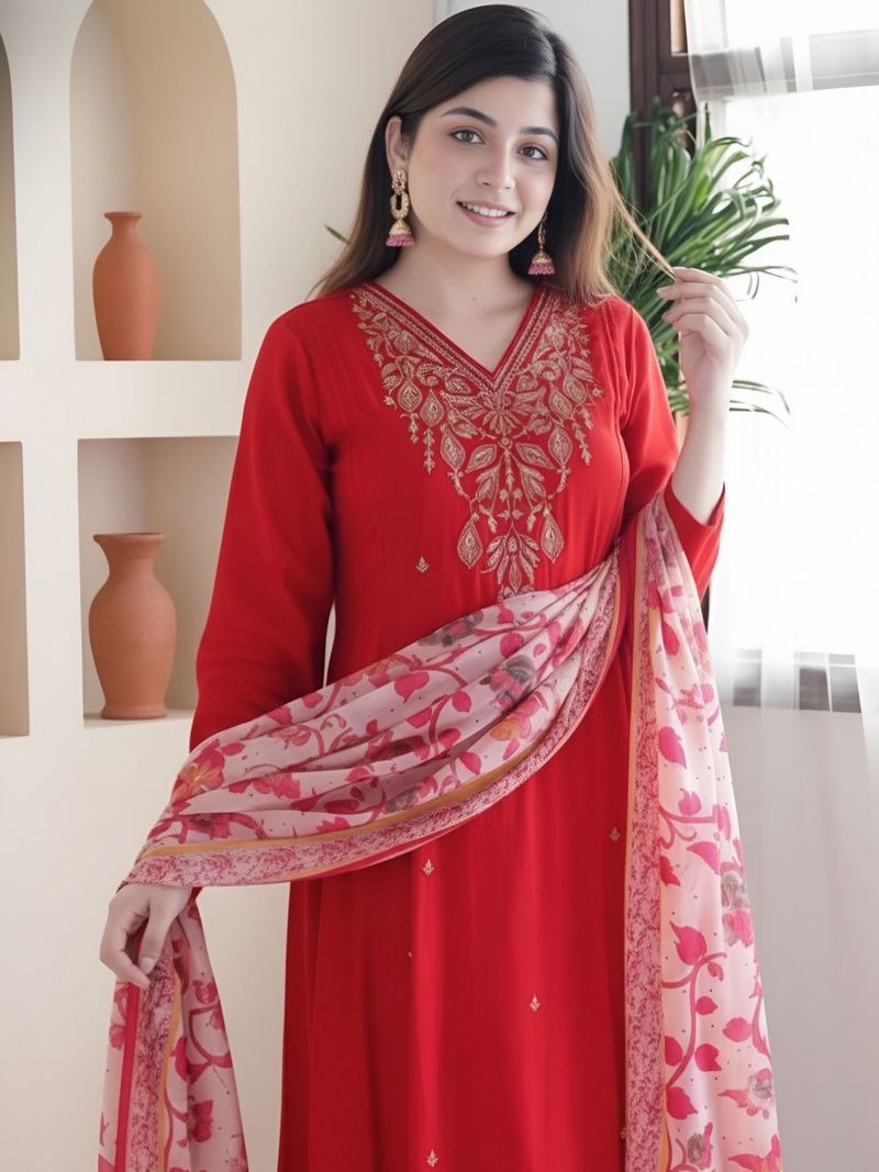 RHET FASHION Women Cotton Silk Kurta Set - Image 5