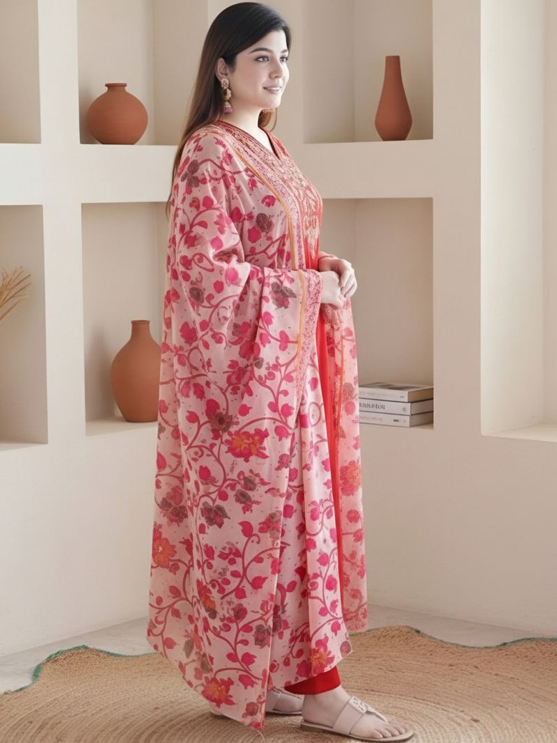 RHET FASHION Women Cotton Silk Kurta Set - Image 4