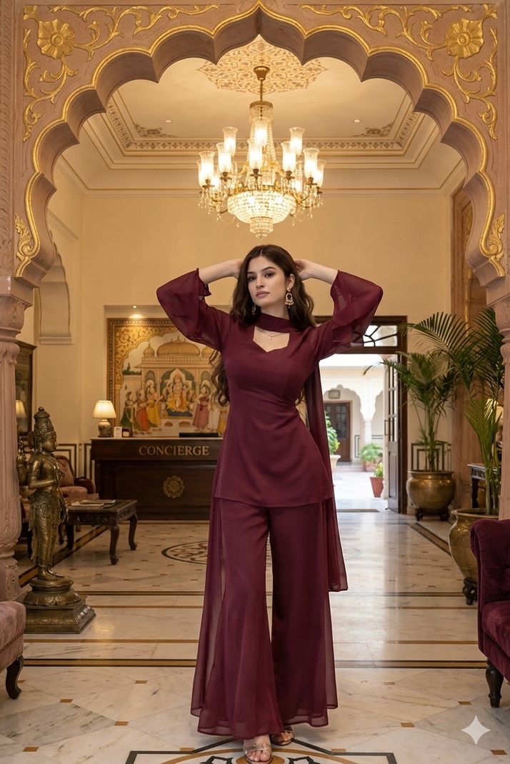 MSbharshiv Solid Anarkali Kurta Set - Image 3