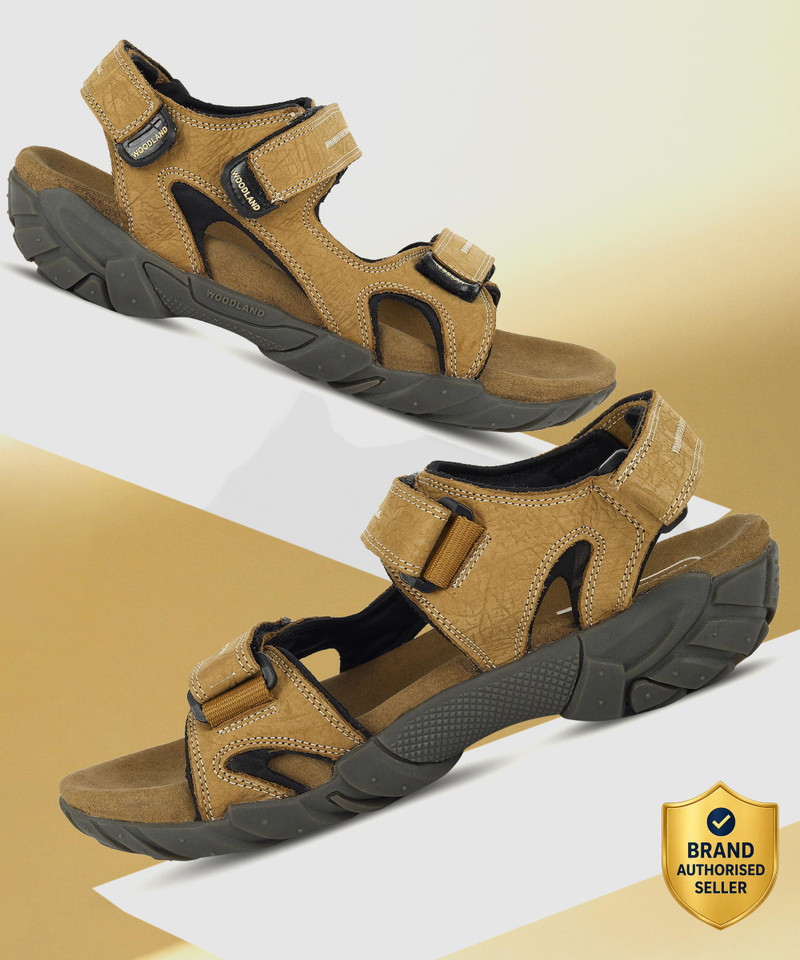 WOODLAND Men Outdoor Comfortable Lightweight Everyday Use Casual Sandal (Camel , 9)