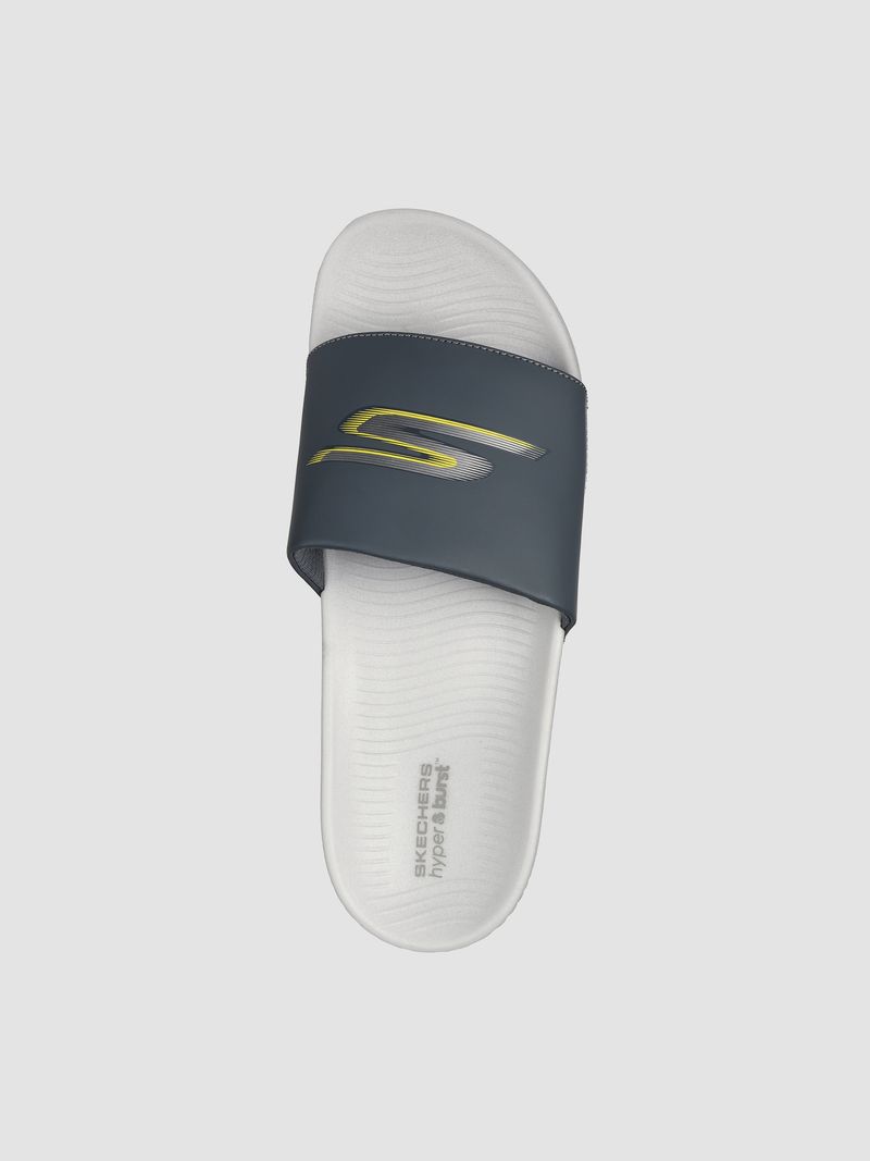 Skechers Men HYPER SLIDE - HYPER COMFORT Casual Sandal (Grey , 9) - Image 3