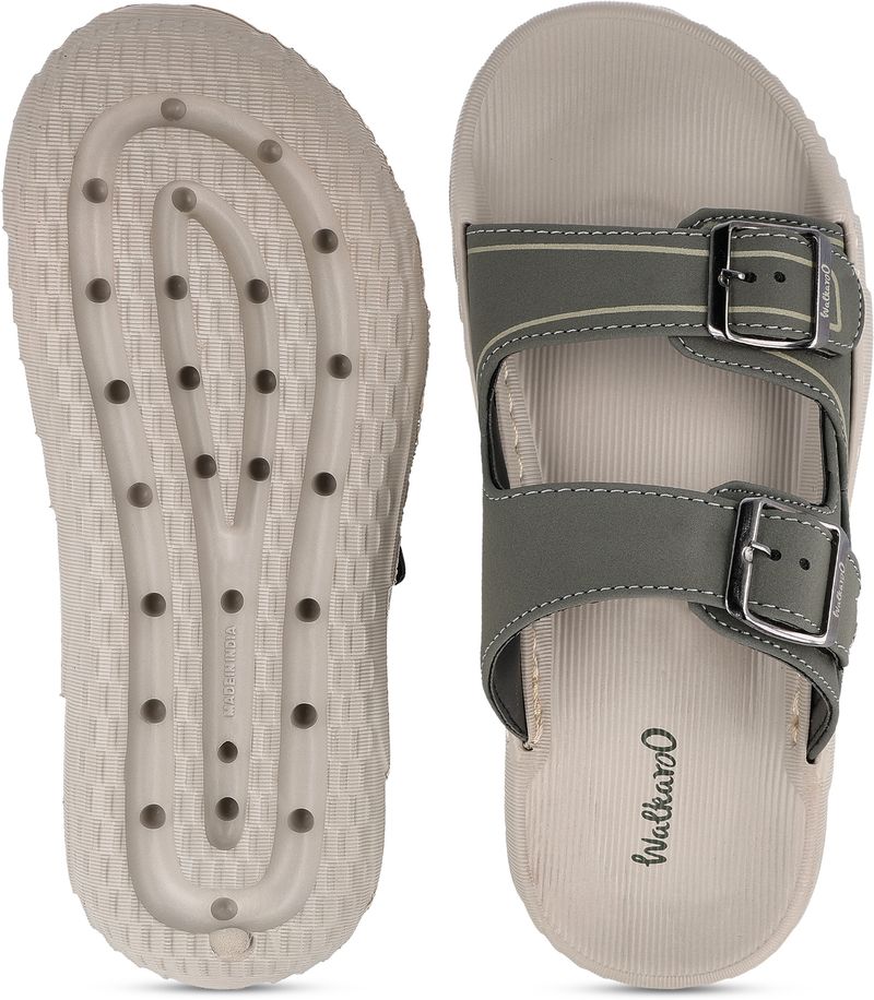 WALKAROO Men Casual Sandal Olive Size 7 - Image 4