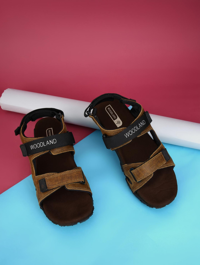WOODLAND Men Outdoor Comfortable Lightweight Everyday Use Casual Sandal Camel , 8