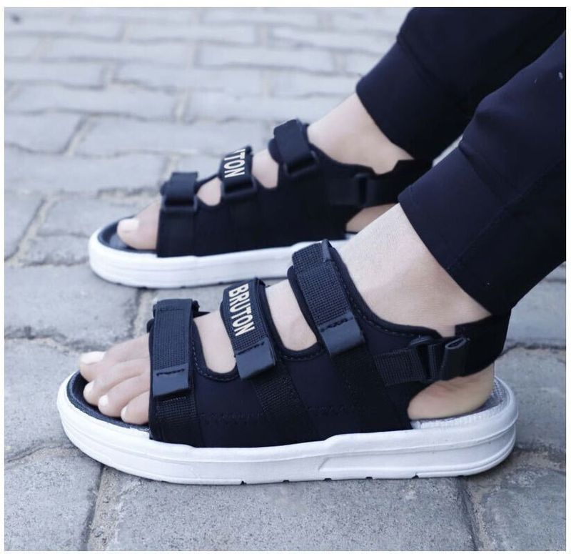 BRUTON Men Sandal (Black , 6) - Image 7