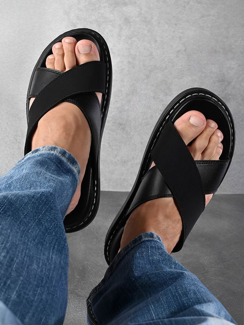 Men Jet Lightweight Cross Strap Slip-On Sandal - Image 5