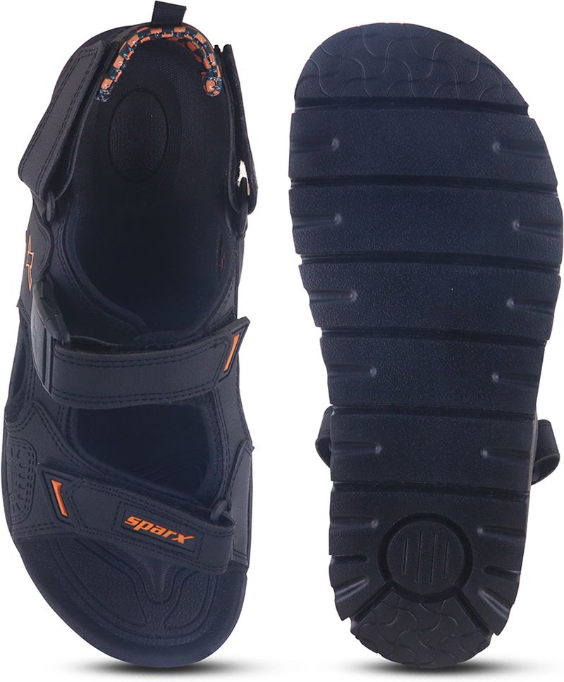 Sparx Men Casual Sandal (Black, Copper , 8) - Image 3