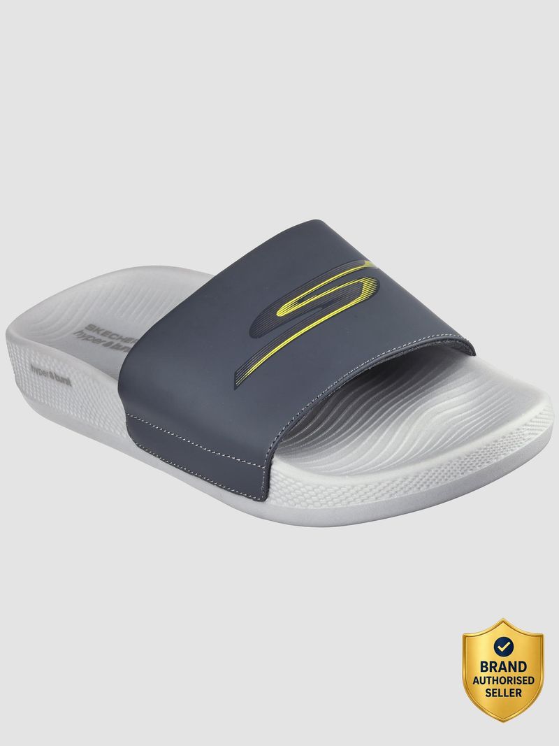 Skechers Men HYPER SLIDE - HYPER COMFORT Casual Sandal (Grey , 9) - Image 2