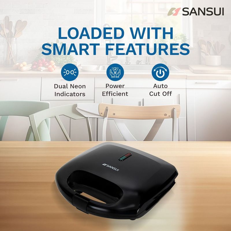 Sansui Primo Grill Sandwich Maker Black - Image 5
