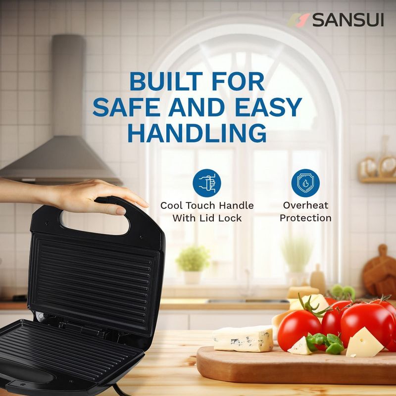 Sansui Primo Grill Sandwich Maker Black - Image 6