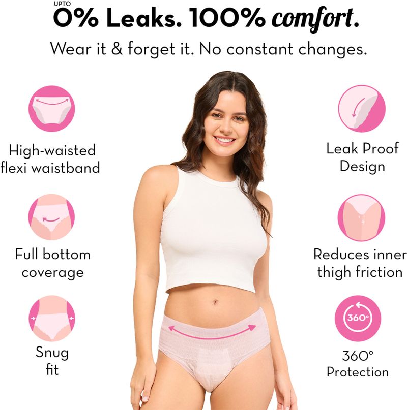 PLUSH Comfort High Waist Disposable Period Panty M/L - Image 3