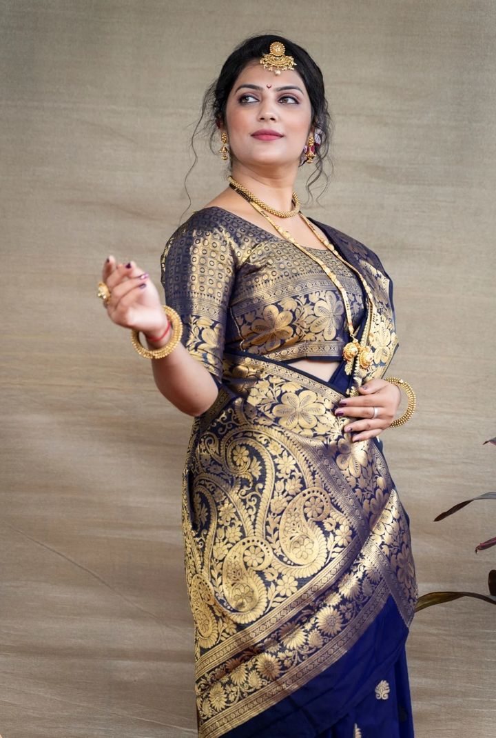 Fashion Laxmi ree hS Woven Banarasi Pure Silk Saree (Pack of 2, Dark - Image 3