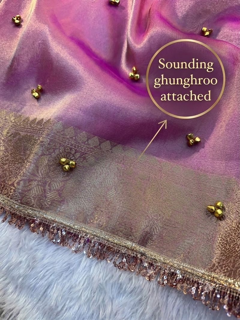 Embellished Bollywood Tissue Saree - Image 3