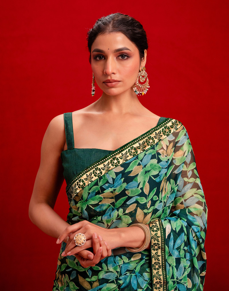 Samah Embellished Bollywood Lycra Blend Saree