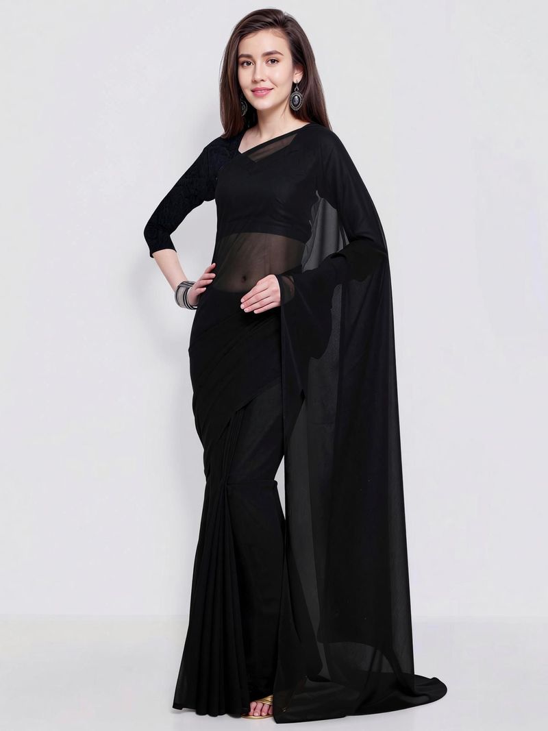 Anand Sarees সলিড/পà§à¦²à§à¦à¦¨ বলিà¦à¦¡ - Image 6