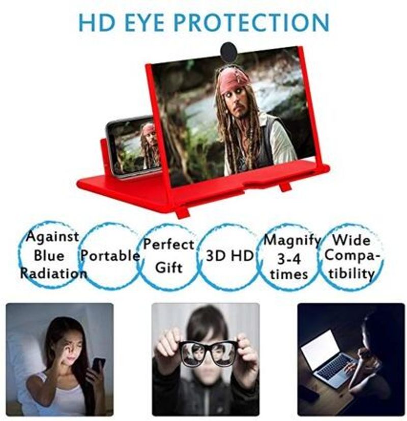 SHIVEG 12 inch Mobile Cinema Booster Screen Expander - Image 4