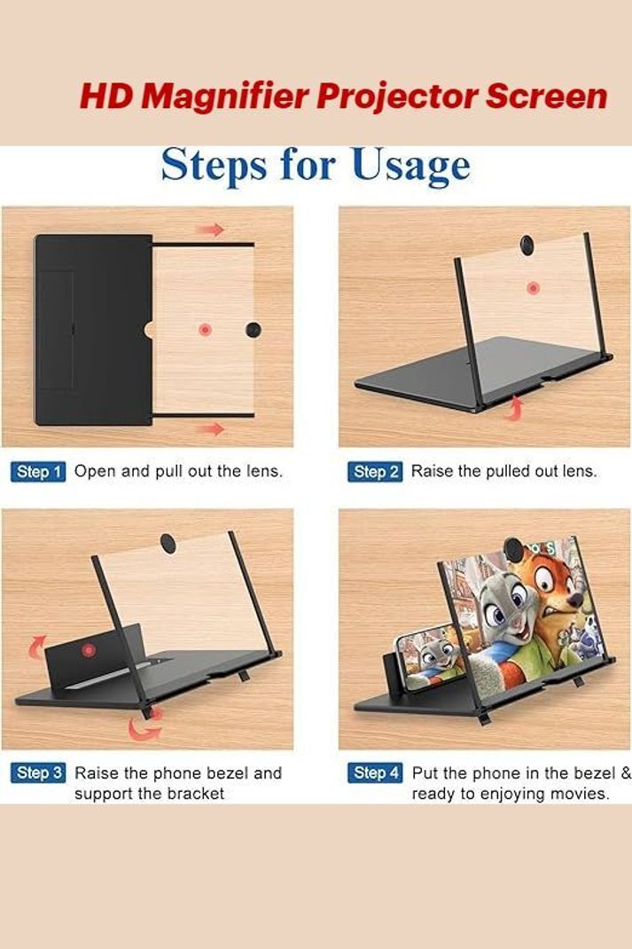 SHIVEG 12 inch Mobile Cinema Booster Screen Expander - Image 5