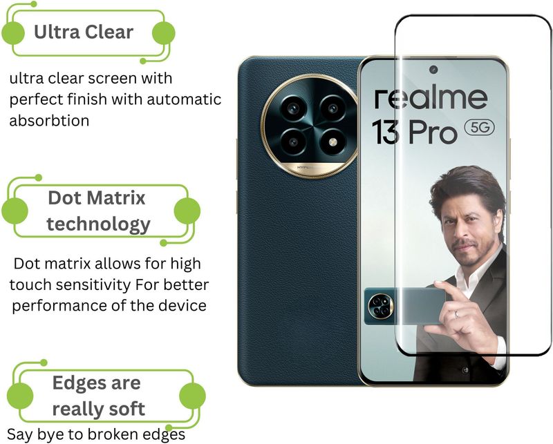 Fablue Edge To Edge Tempered Glass for RealMe 13 Pro 5G - Image 3