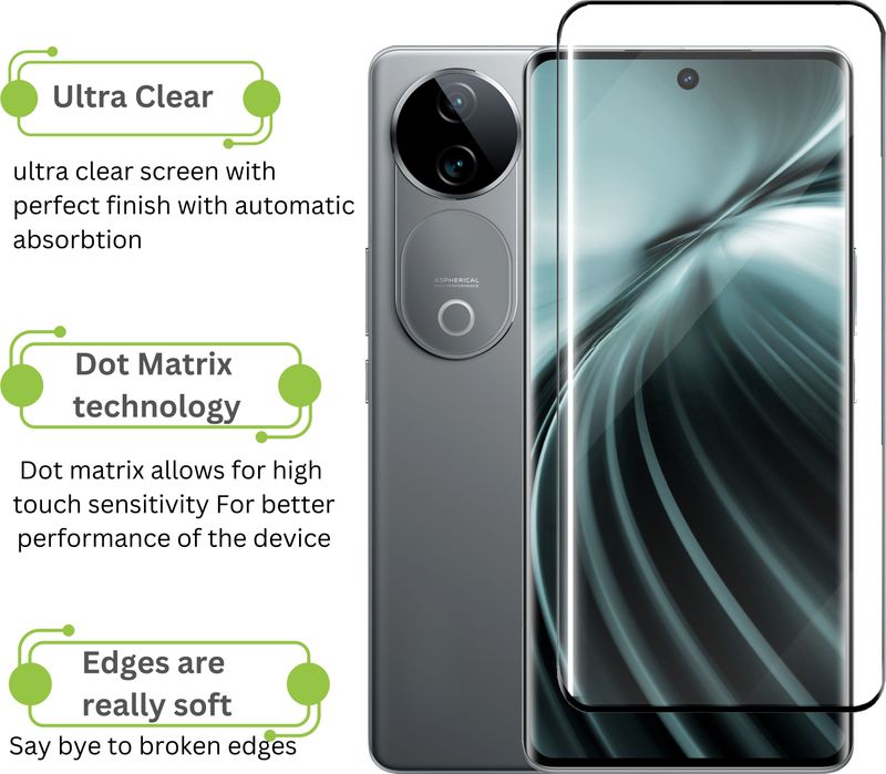 Fablue Edge To Edge Tempered Glass for vivo V50 5G - Image 3