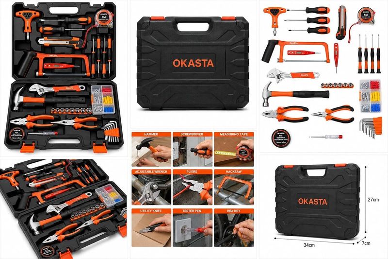 OKASTA 24PC Multipurpose Hand Tool Kit - Image 3