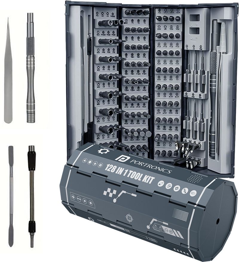 Portronics Bit Box 2 128-in-1 Screwdriver Kit - Image 2