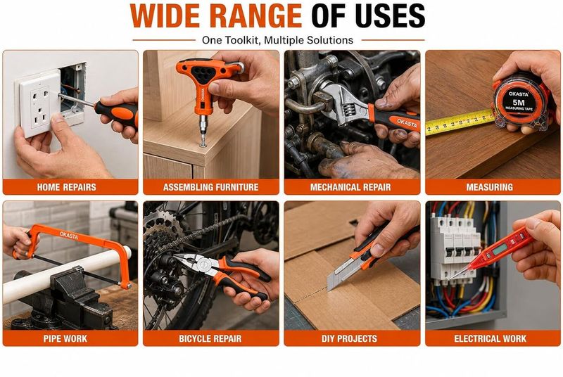 OKASTA 24PC Multipurpose Hand Tool Kit - Image 4