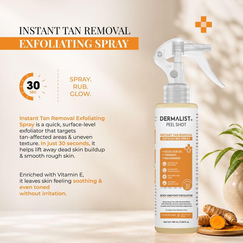 Dermalist Instant Tan & Dead Skin Removal Spray - Image 3