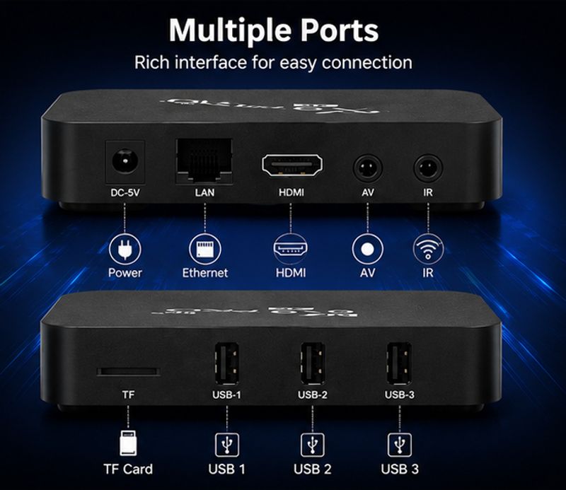 VK MART MXQ Pro 4K Smart TV Box 2GB RAM 16GB - Image 5