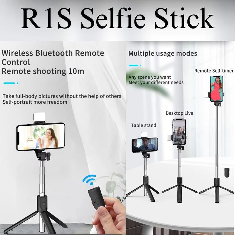 Unitouch Wireless Bluetooth Selfie Stick with Flash - Image 3