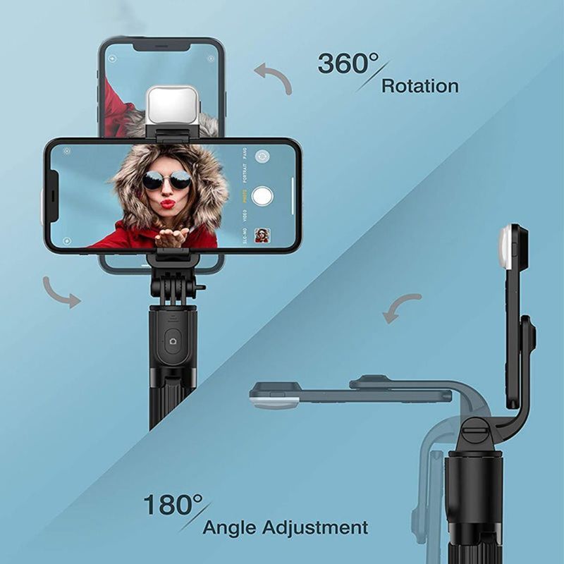 Unitouch Wireless Bluetooth Selfie Stick with Flash - Image 4