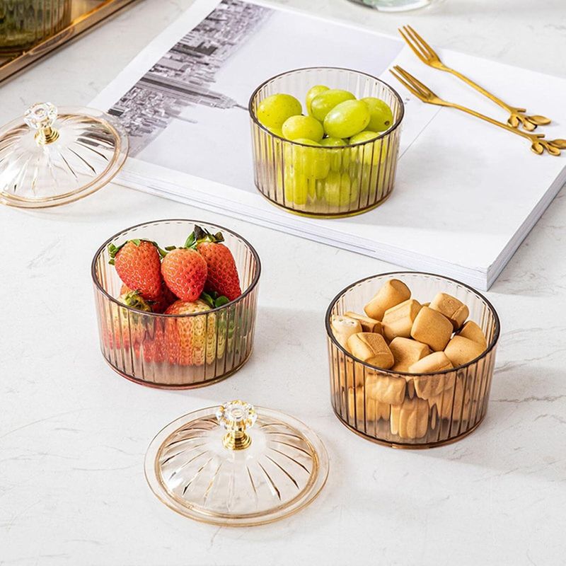 Swayam Jyoti Enterprise 3 Pcs Glass Snack Dish Set 3 Pieces - Image 5
