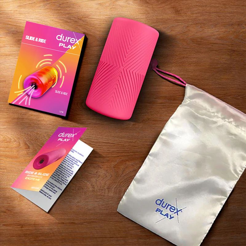 DUREX Play Slide & Ride Stroker Massager, Cherry Lube Gel - Image 6