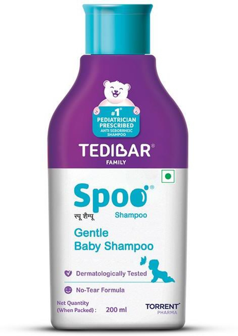 Spoo No Tear Formaula Gentle Baby Shampoo from Tedibar Family - By Torrent Pharma 200 ml