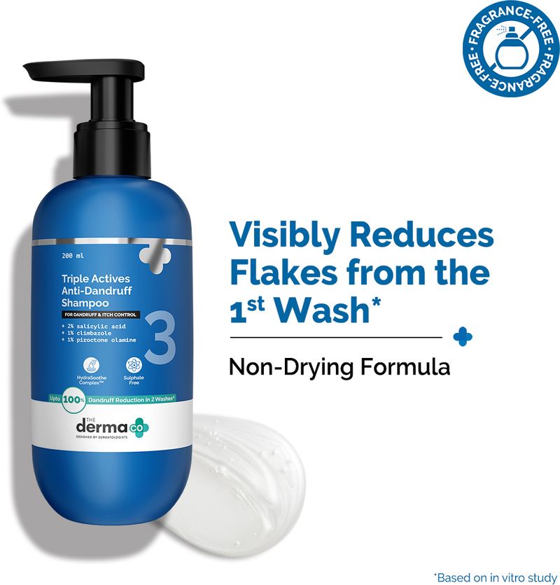 The Derma Co Triple Actives Anti-Dandruff Shampoo 200ml - Image 4