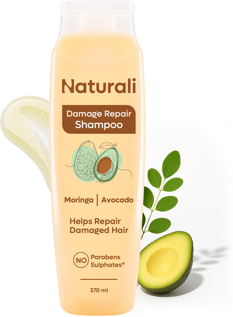 Naturali Damage Repair Shampoo | Improves Damaged Hair In 4 Uses | Avocado & Moringa Oil