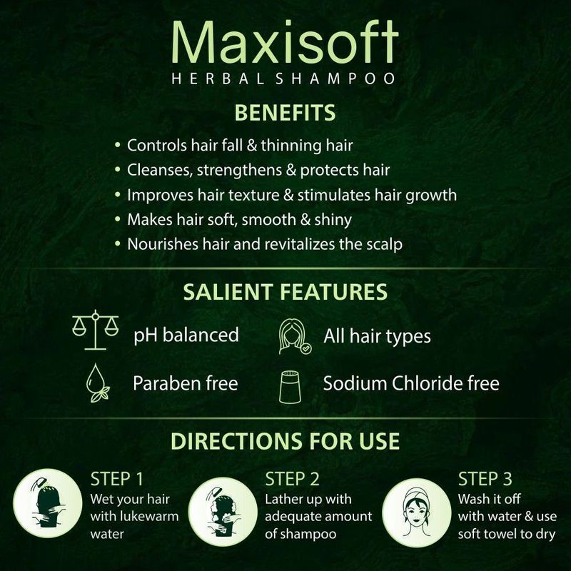 Maxisoft Herbal Shampoo 200ml - Image 5